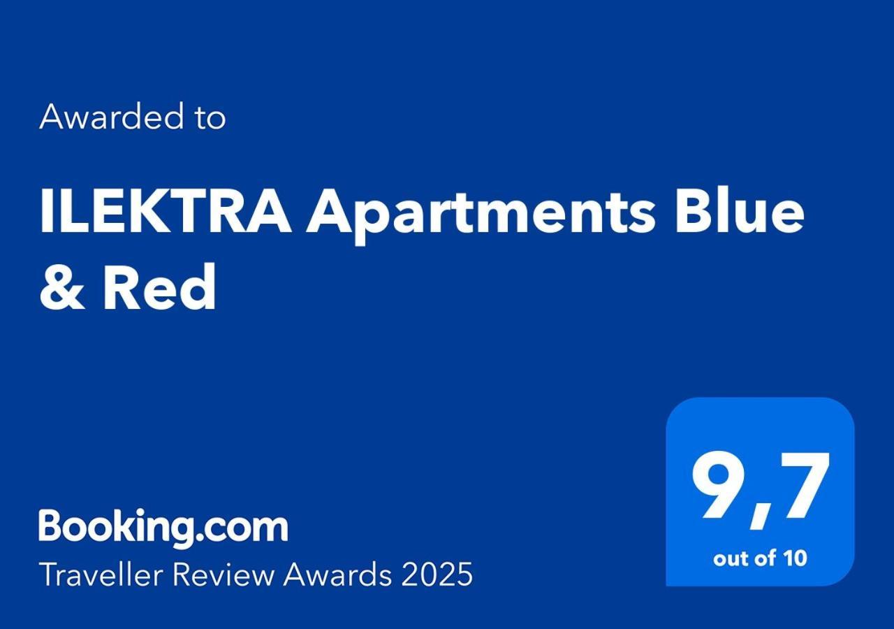 Ilektra Apartments Blue & Red Platariá Kültér fotó